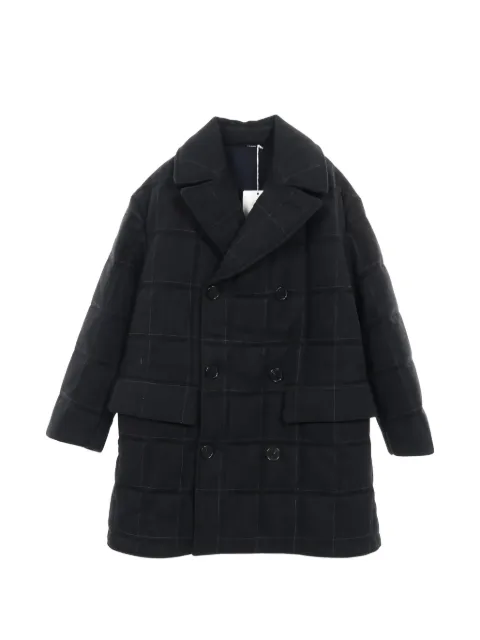 Hermès Pre-Owned 2010s check-pattern double-breasted coat