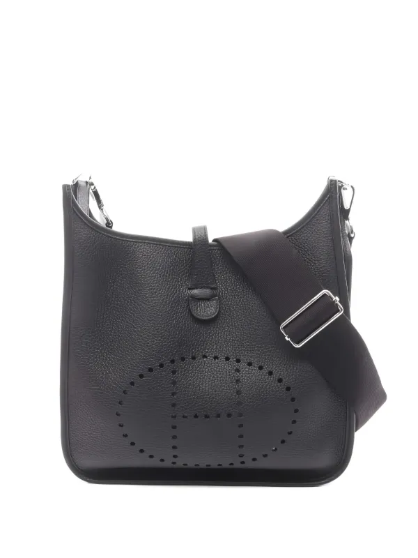 Hermès Pre-owned 2024 PM Evelyne III Leather Shoulder Bag in Black