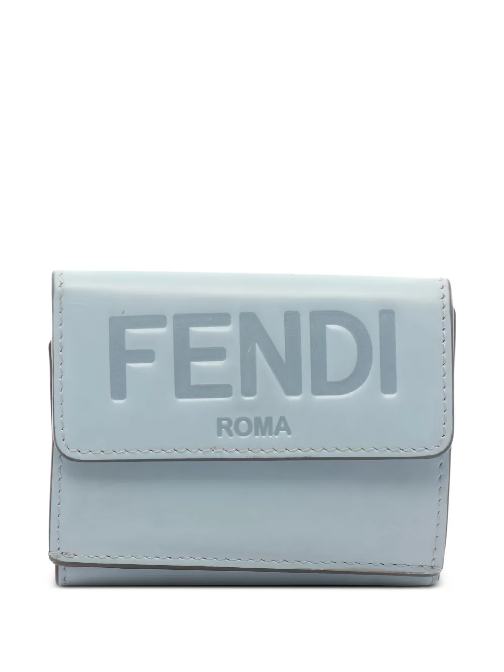 Fendi Pre-Owned logo-debossed leather wallet - Blu