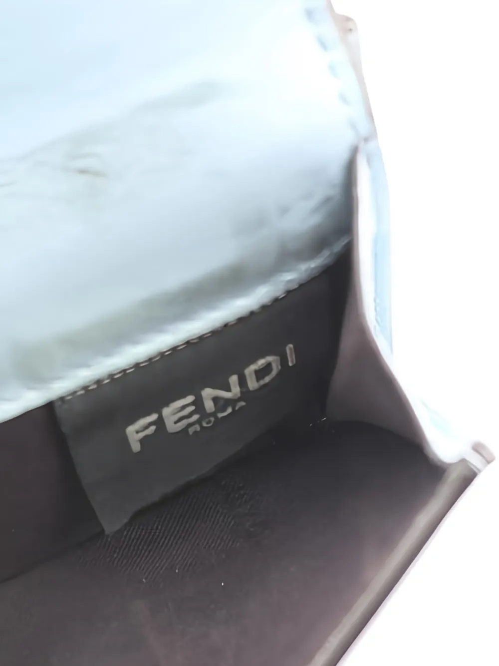 Fendi Pre-owned Logo-debossed Leather Wallet in Blue, view 4