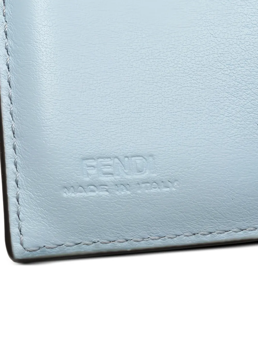 Fendi Pre-owned Logo-debossed Leather Wallet in Blue, view 5