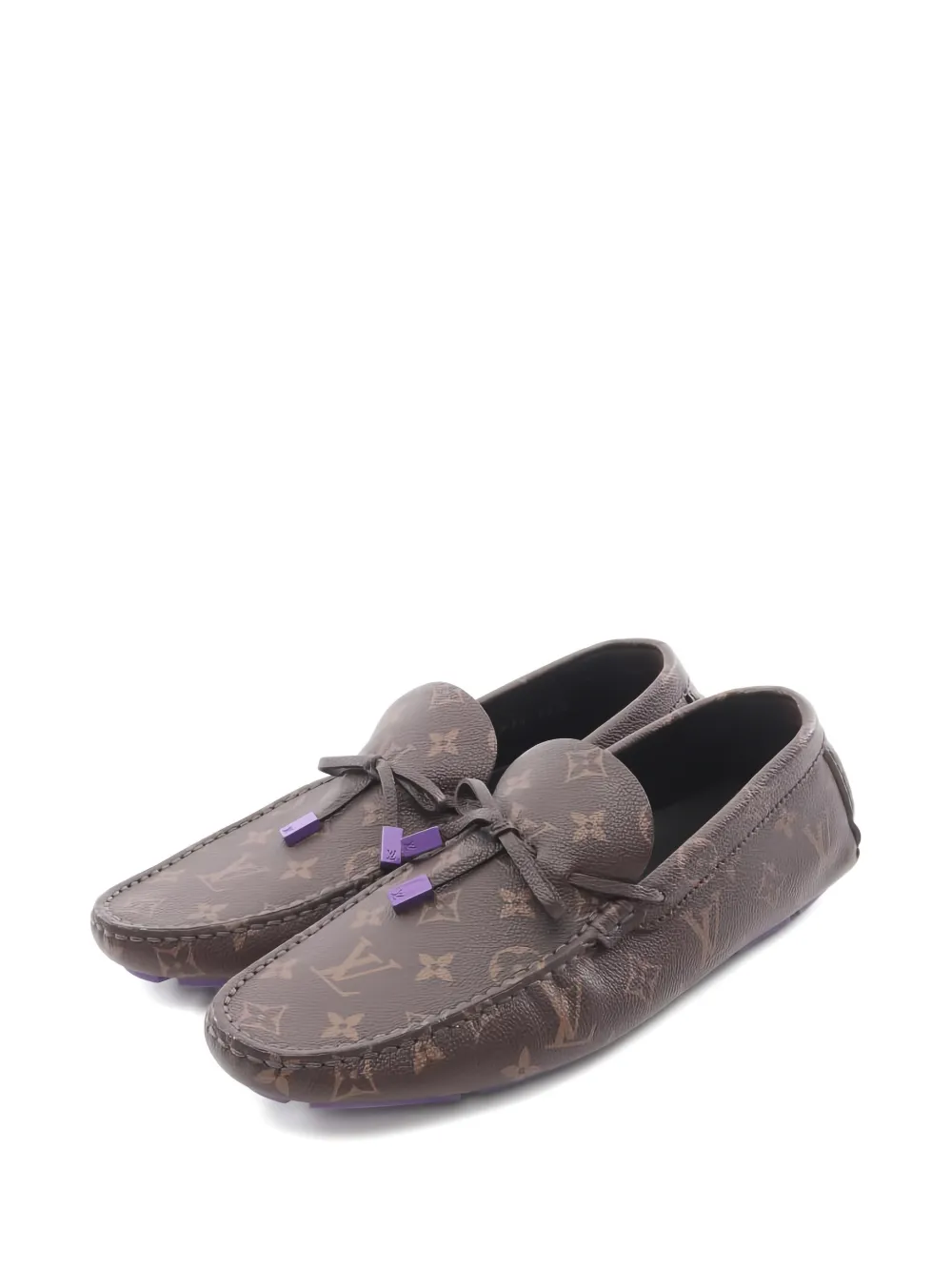 Louis Vuitton Pre-Owned 1910s monogram driver loafers - Marrone