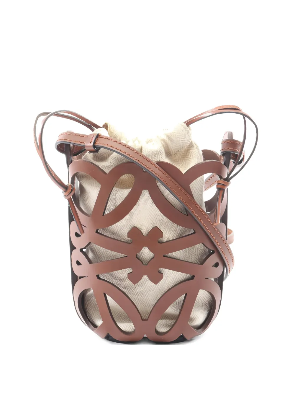 Loewe Pre-Owned 2010s cut-out bucket bag - Marrone