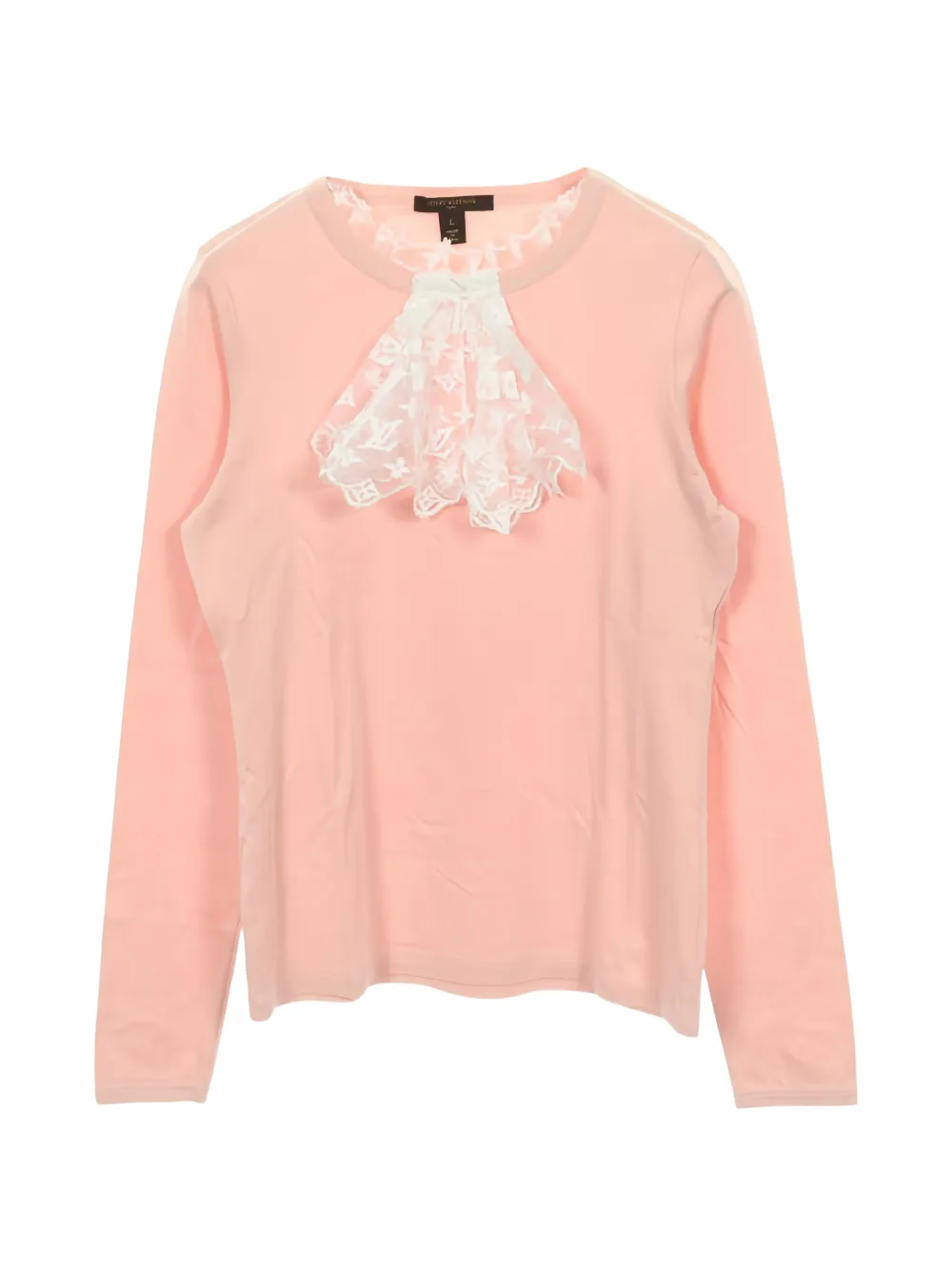 Louis Vuitton Pre-Owned 2010s long-sleeves lace top - Rosa
