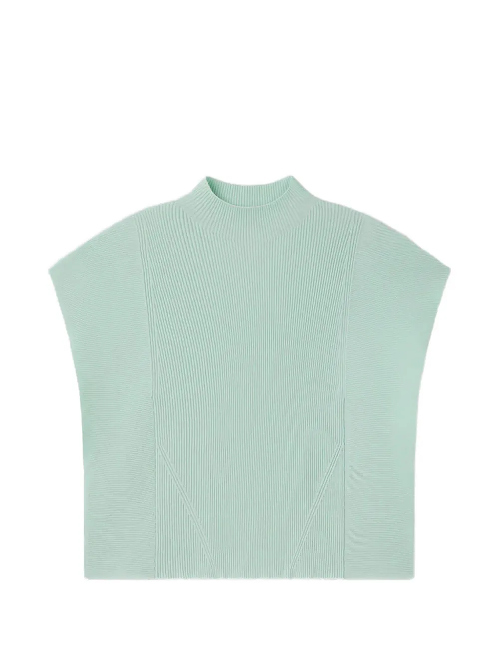 CFCL Portrait ribbed mock-neck top - Verde