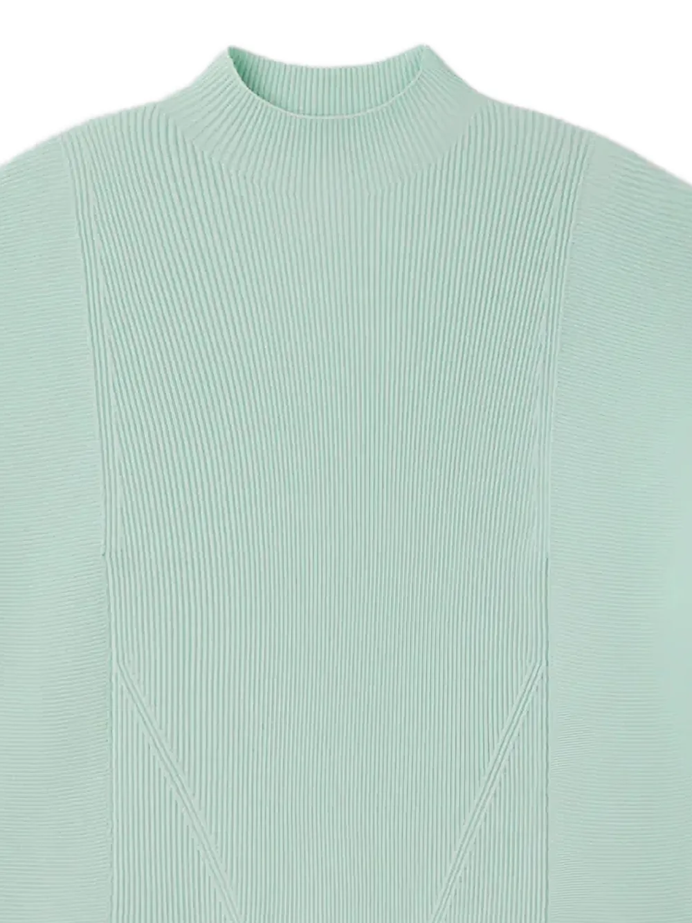  Cfcl Portrait Ribbed Mock-neck Top - Green 