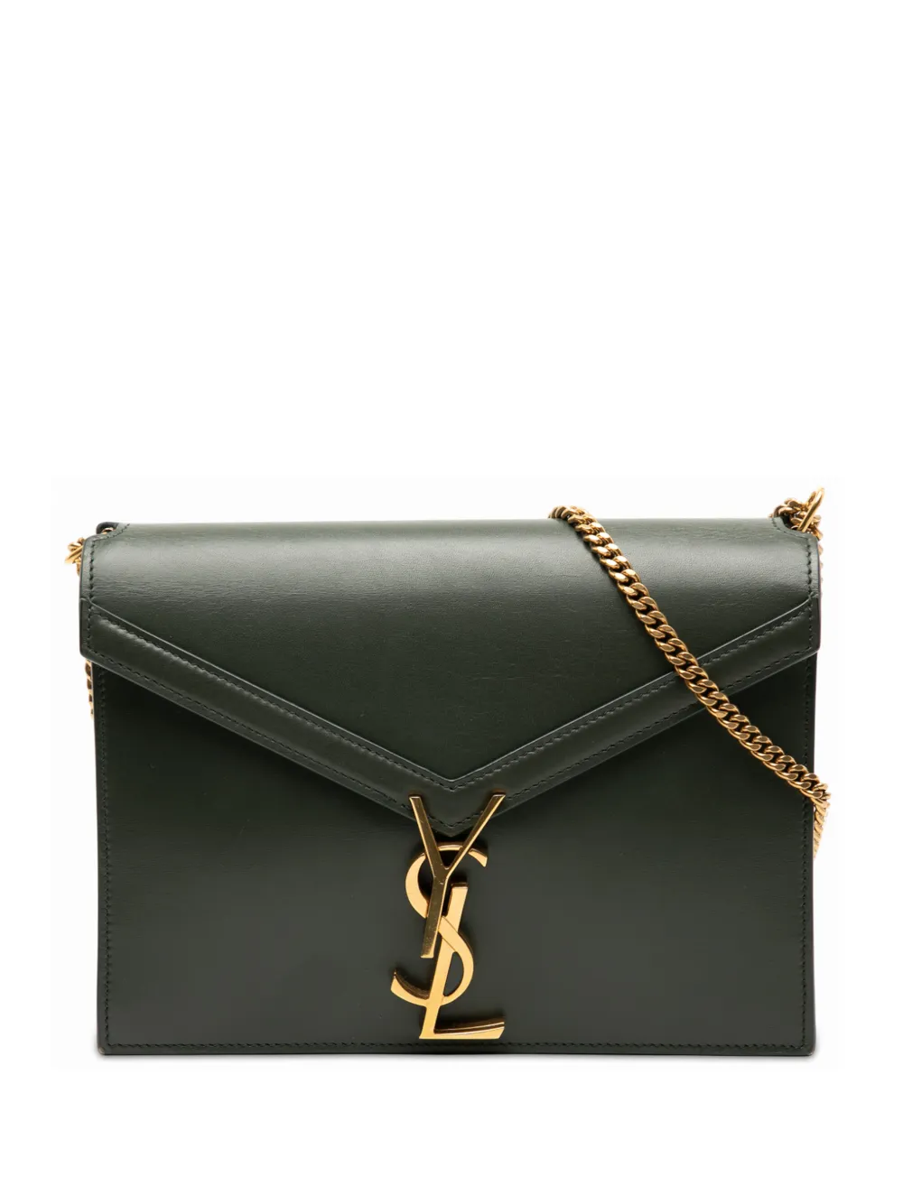 Saint Laurent Pre-Owned 2018 Smooth Calfskin Monogram Cassandra Clasp Bag shoulder bag - Verde