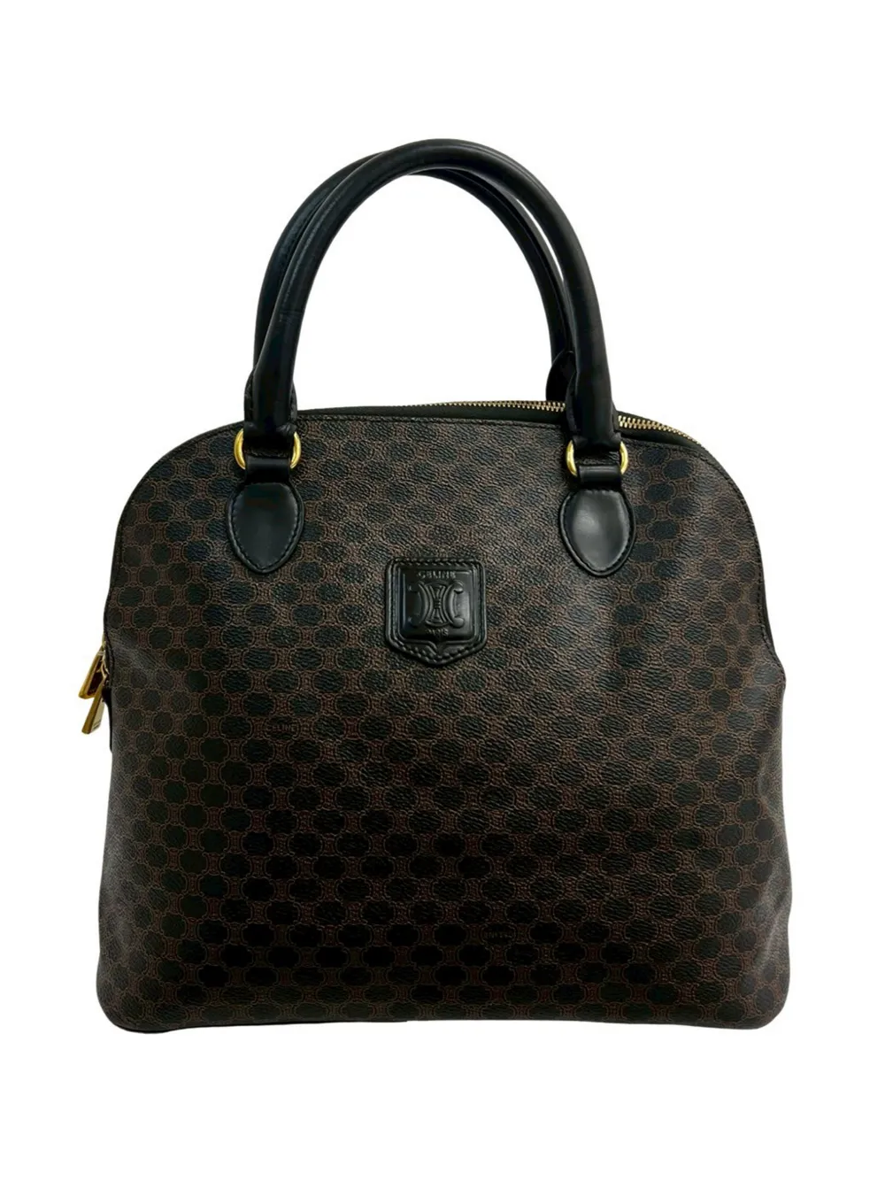 Celine Pre-Owned 1998 Macadam Coated Canvas Dome handbag - Nero