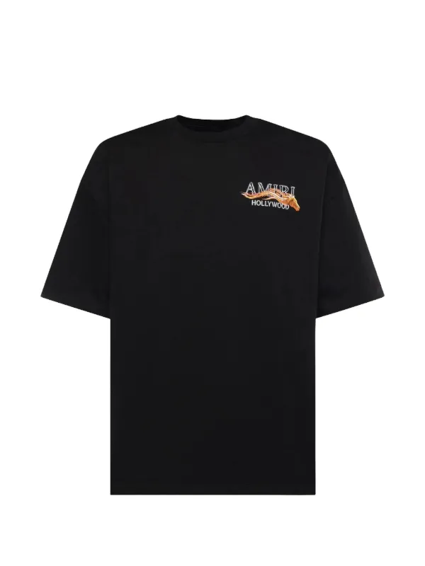 Amiri Hollywood Horse Printed T-shirt in Black