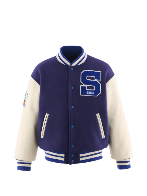 SAINT MXXXXXX logo-appliqué varsity jacket