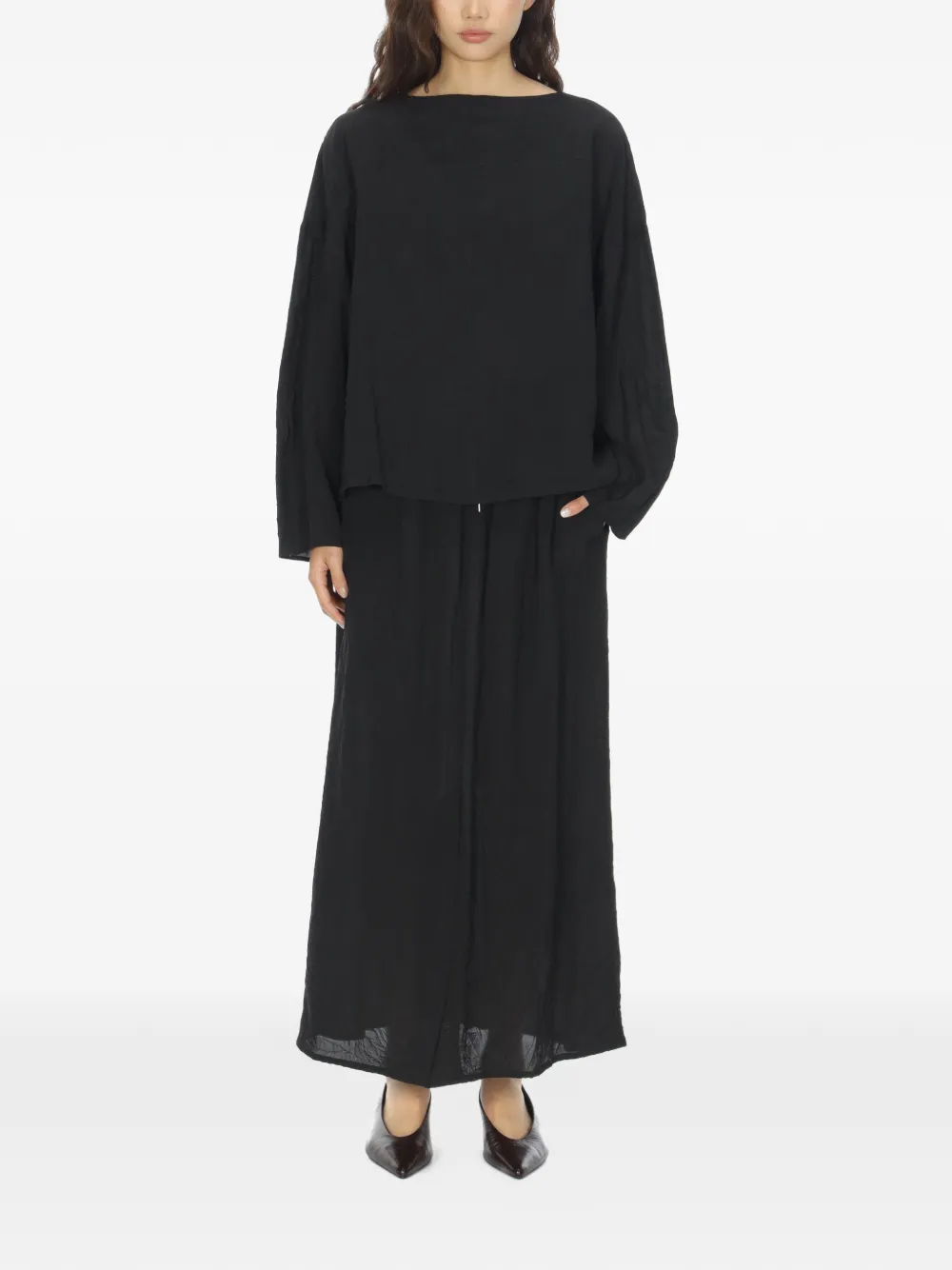 Studio Nicholson Rok met elastische taille Zwart