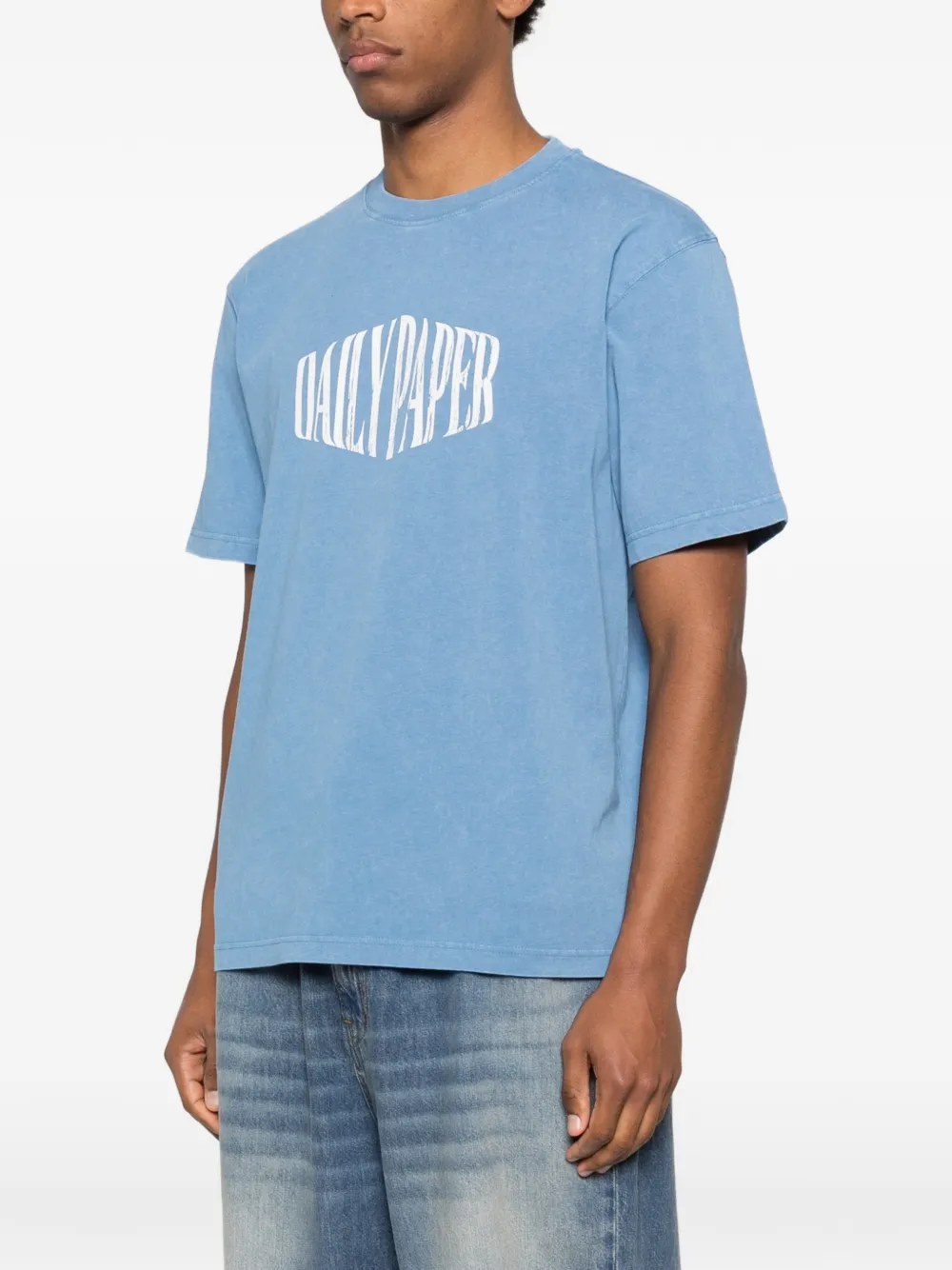 Daily Paper T-shirt met logoprint Blauw
