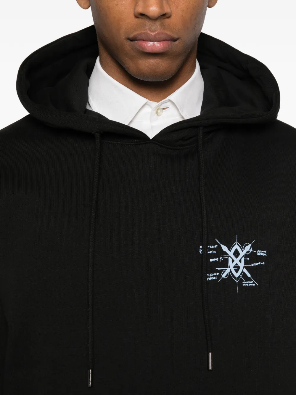 Daily Paper Hoodie met print Zwart