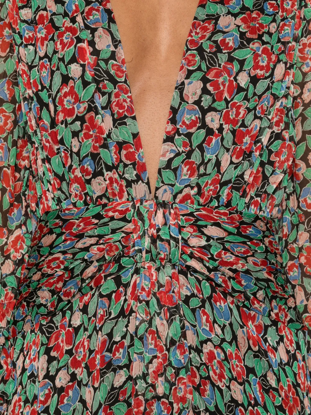 Rixo Meera maxi-jurk Zwart
