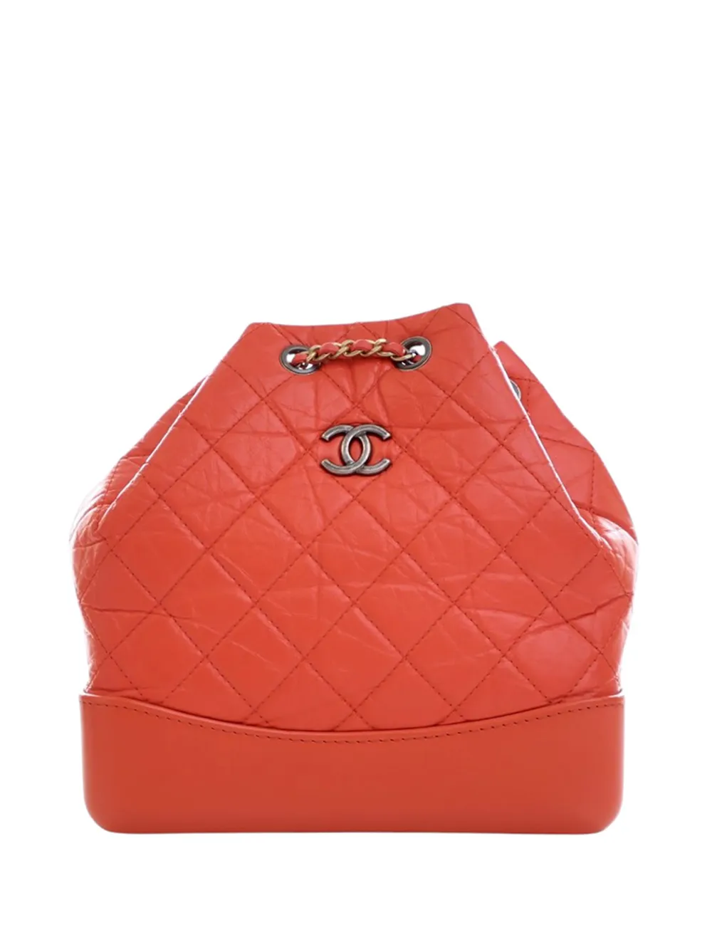 CHANEL Pre-Owned 2019 Small Aged Calfskin Gabrielle backpack - Rosso