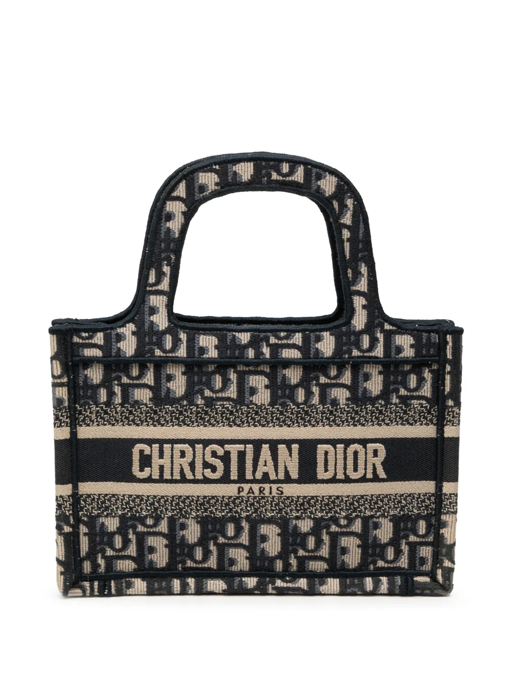 Christian Dior Pre-Owned Borsa tote Book mini in tela con motivo Oblique 2022 - Blu