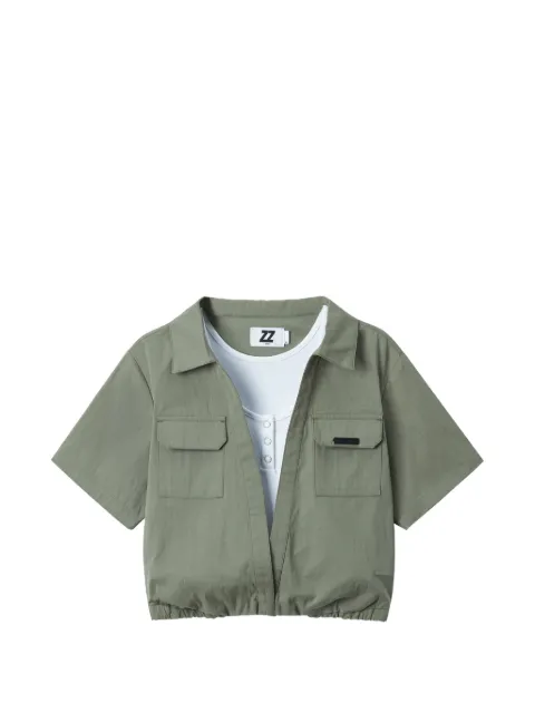 izzue layered-design shirt