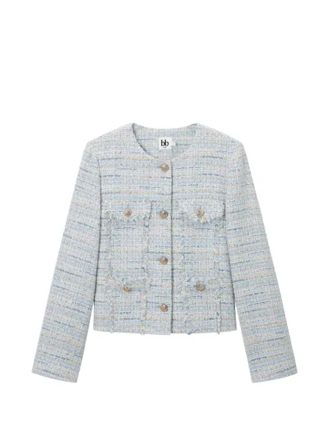b+ab fringed tweed jacket