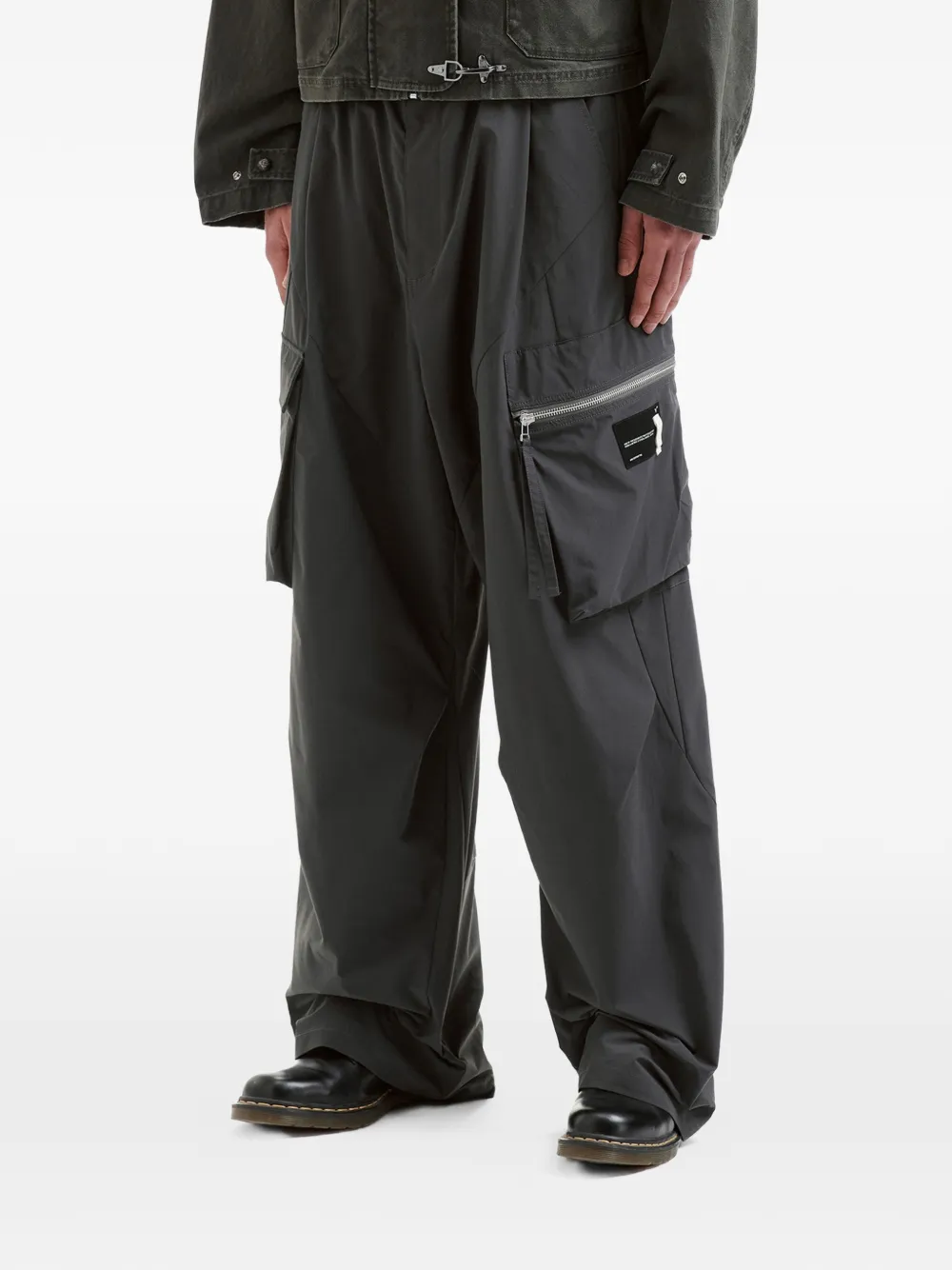 FIVE CM Broek met cargo zak Grijs