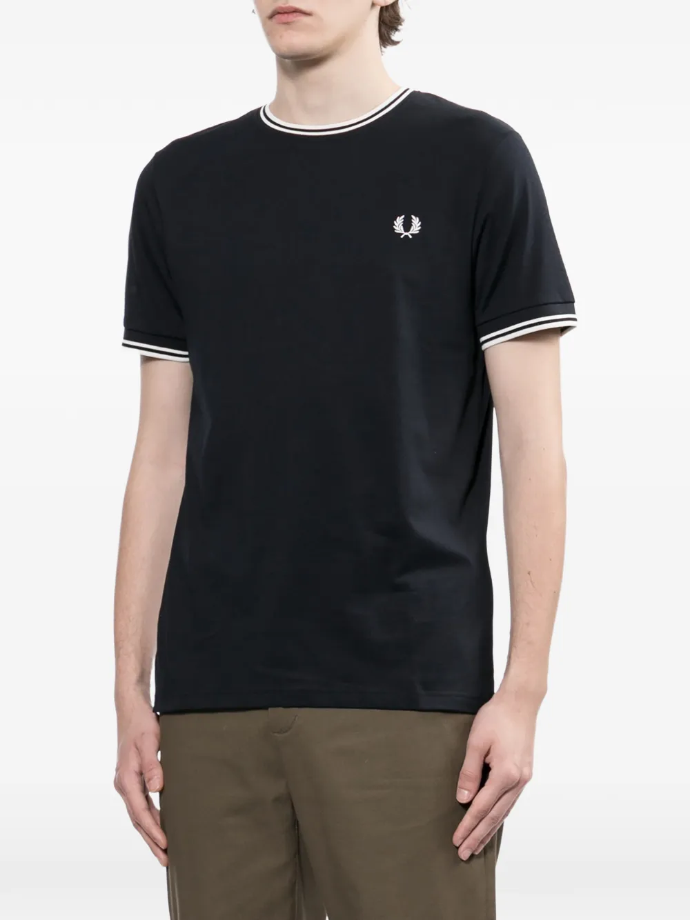 Embroidered Striped T-Shirt