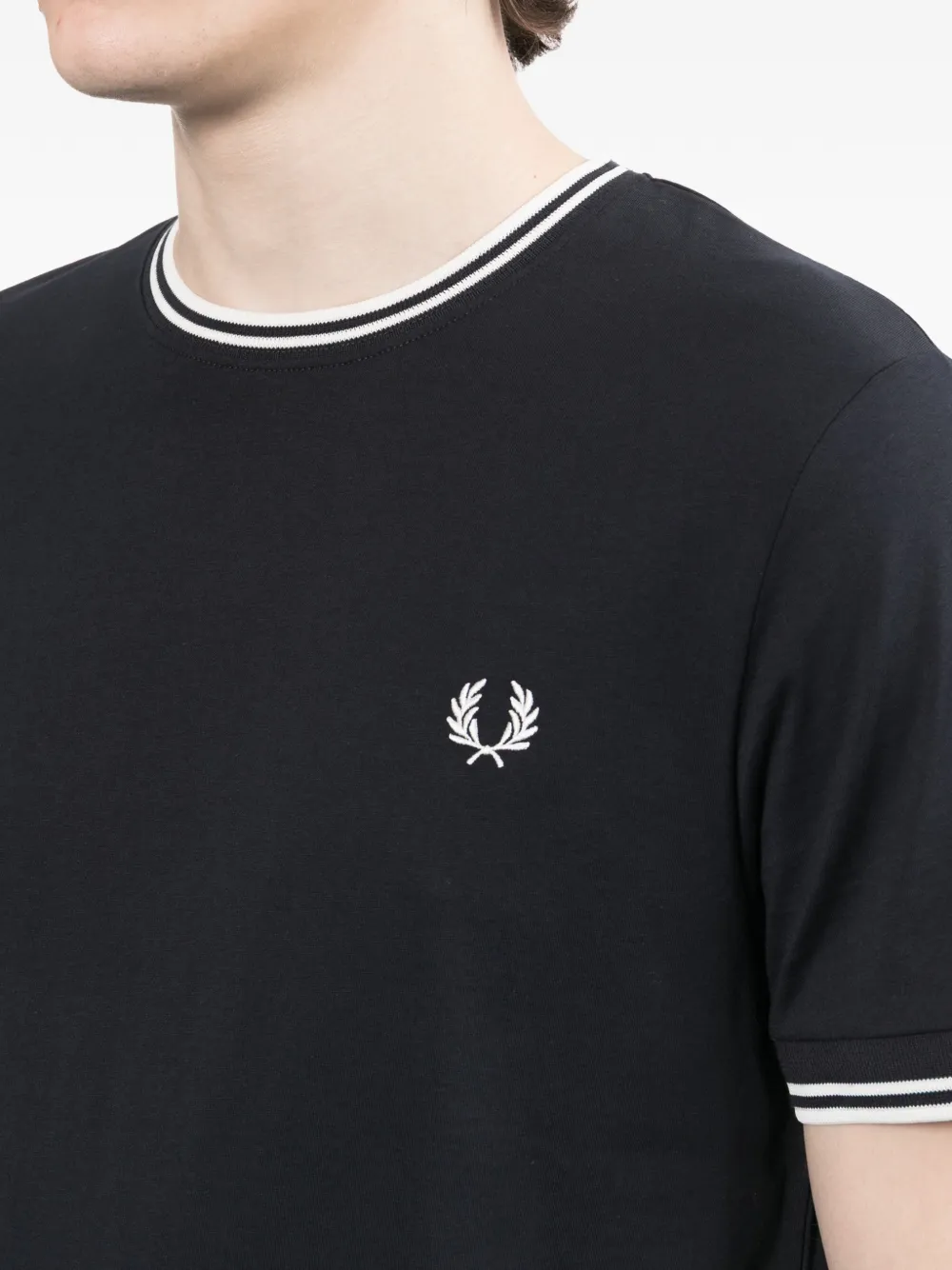 Embroidered Striped T-Shirt