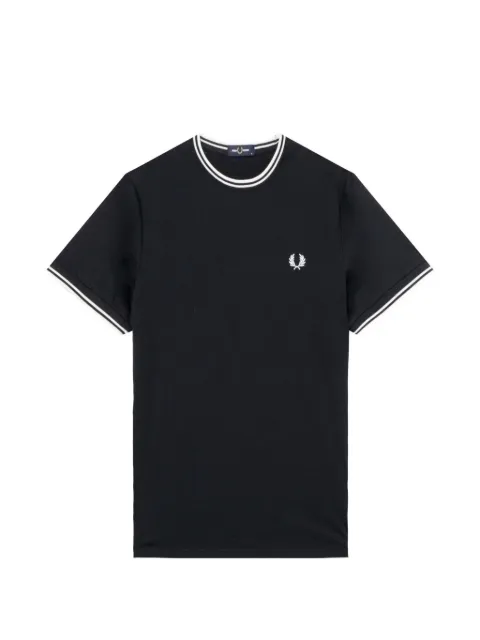 Fred Perry embroidered striped T-shirt