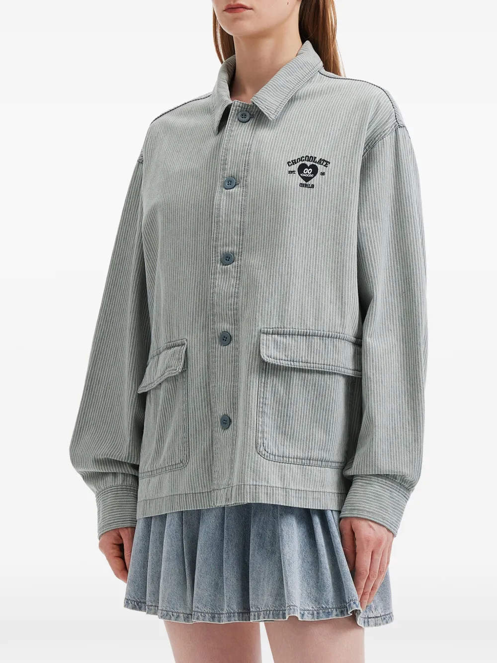  Chocoolate Giacca A Righe - Grigio 
