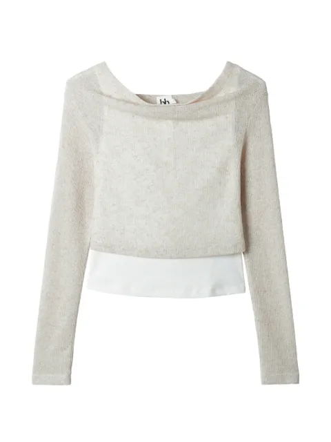 b+ab draped hooded top
