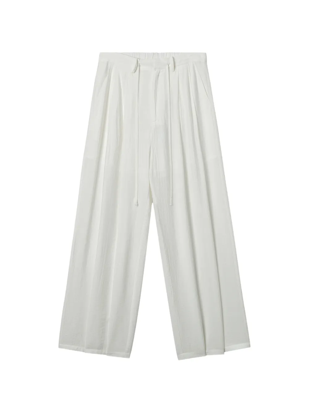 b+ab Pantaloni a gamba ampia con coulisse - Bianco