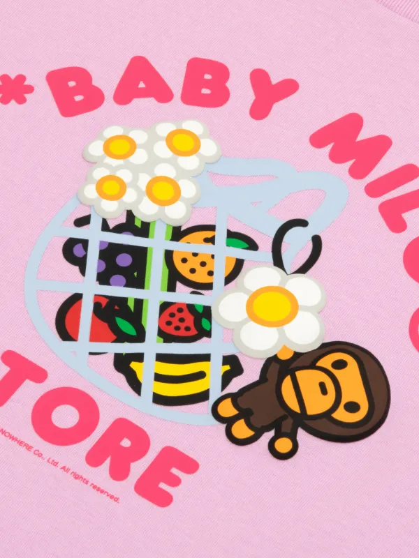 BABY MILO® STORE BY *A BATHING APE® graphic-print T-shirt | Pink