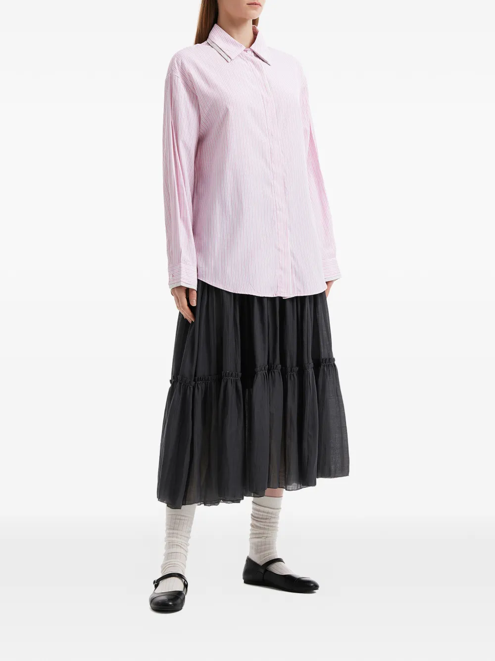 tout a coup Gestreept blouse Roze