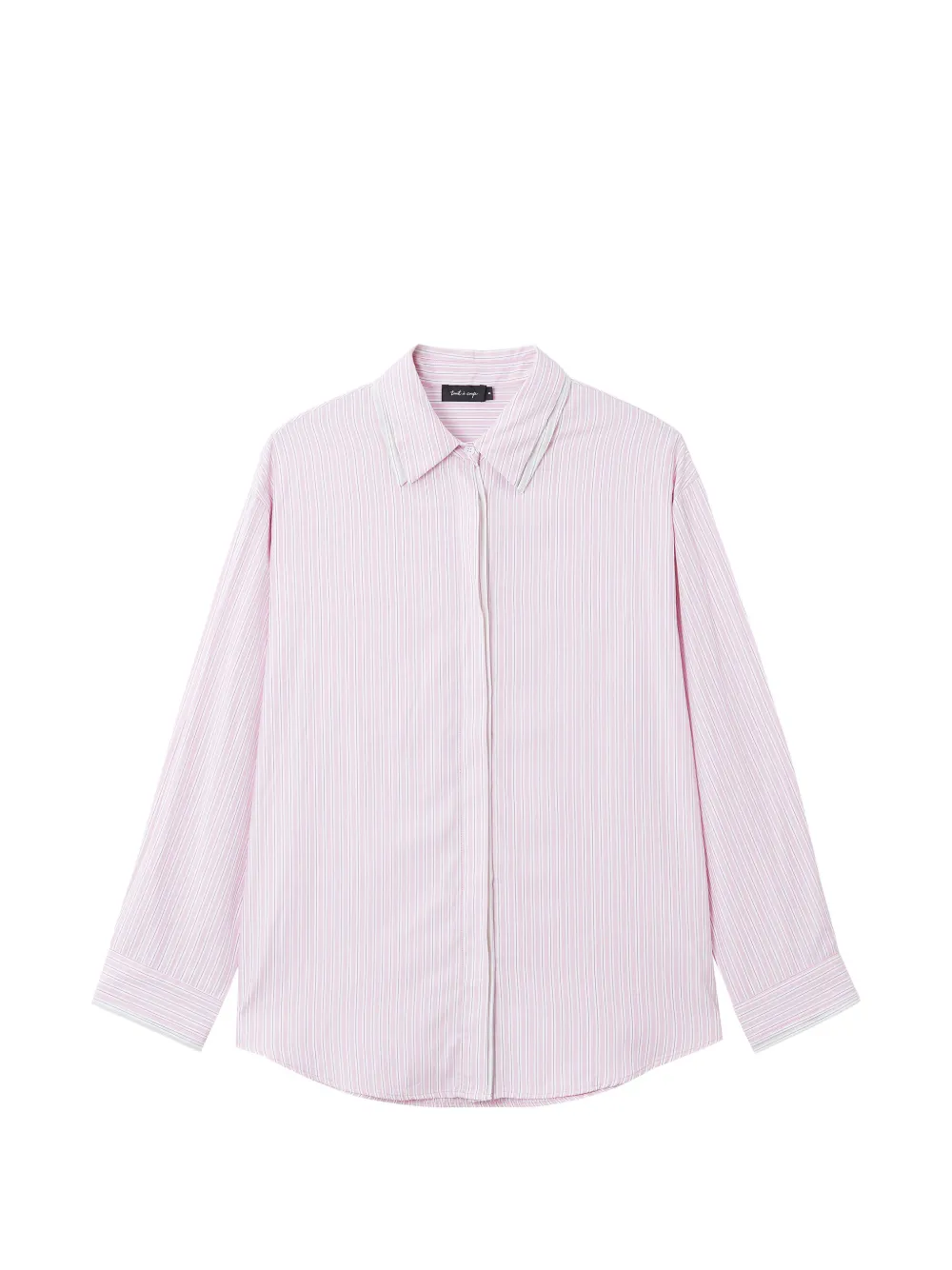 tout a coup Camicia a righe a maniche lunghe - Rosa