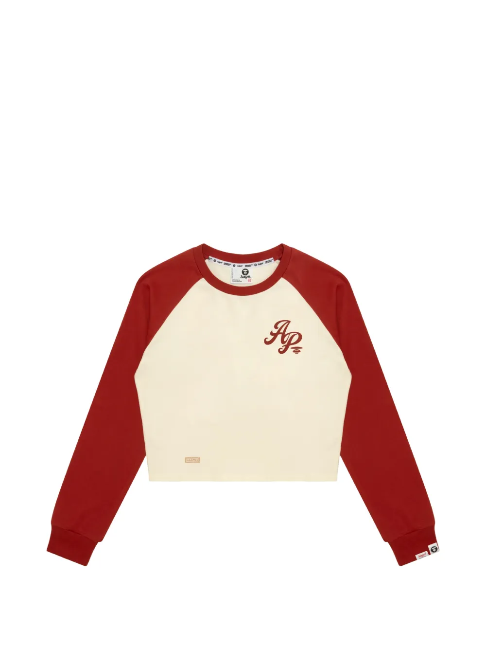 AAPE BY *A BATHING APE® Felpa crop - Toni neutri