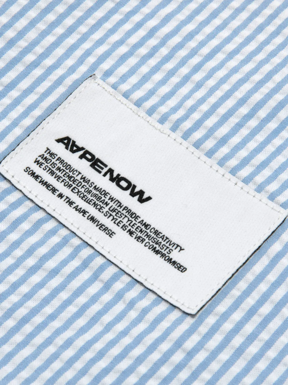 AAPE BY *A BATHING APE Gestreept overhemd Blauw