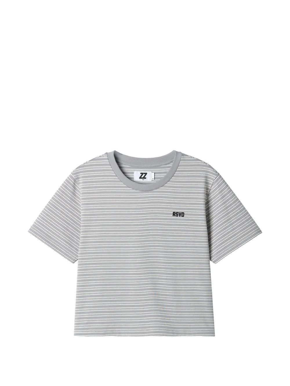 izzue T-shirt a righe con scollo rotondo - Grigio
