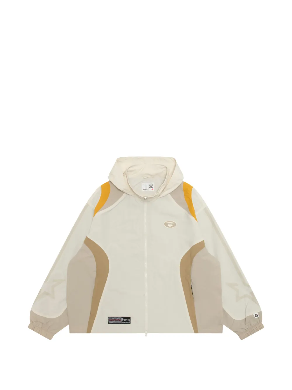 AAPE BY *A BATHING APE® Giacca con design a inserti e cappuccio - Toni neutri