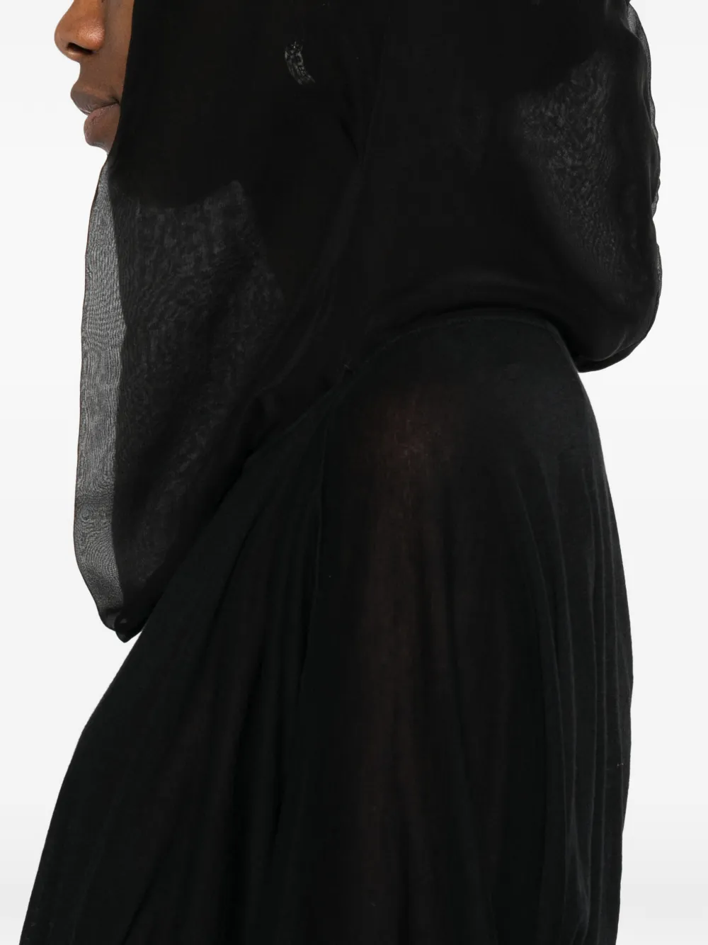 Rick Owens T-shirt met capuchon Zwart
