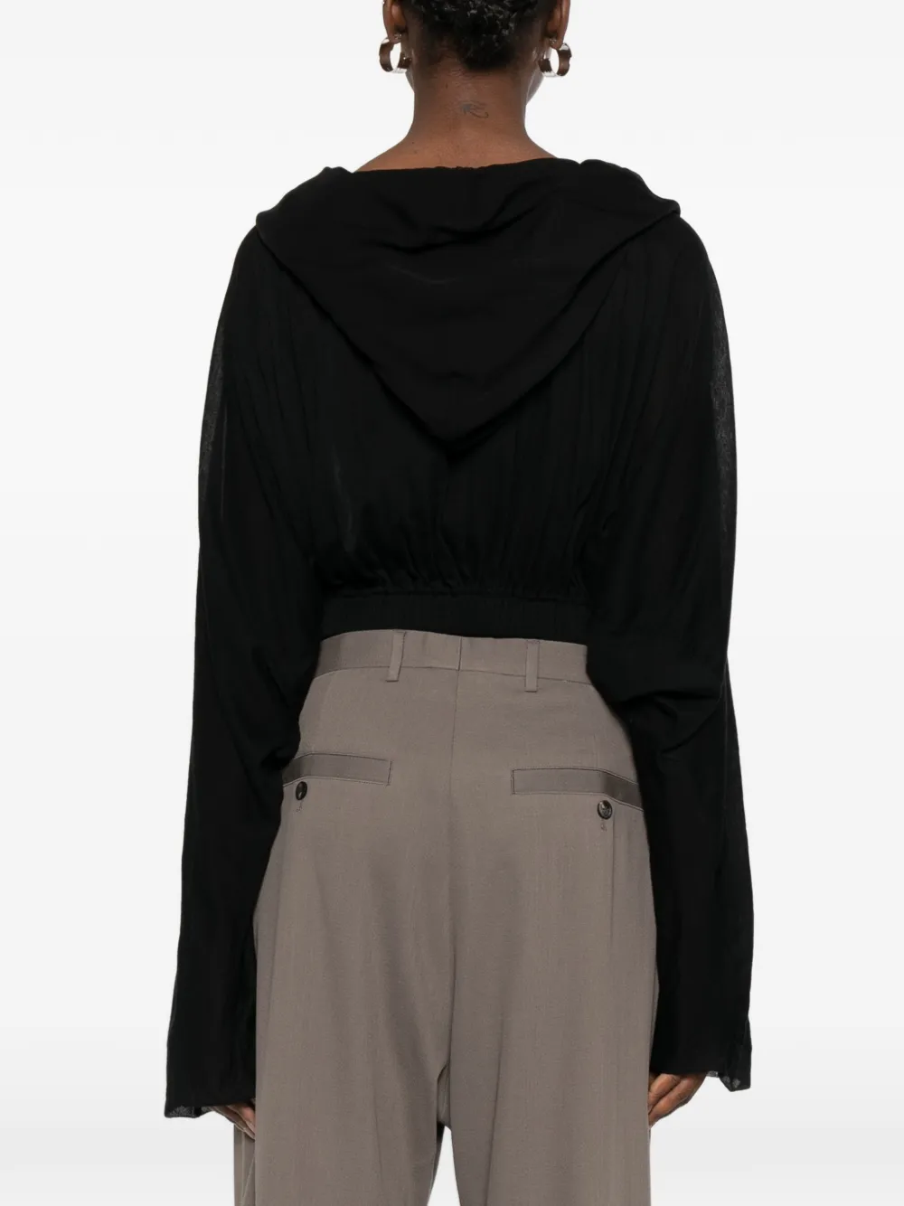 Rick Owens T-shirt met capuchon Zwart