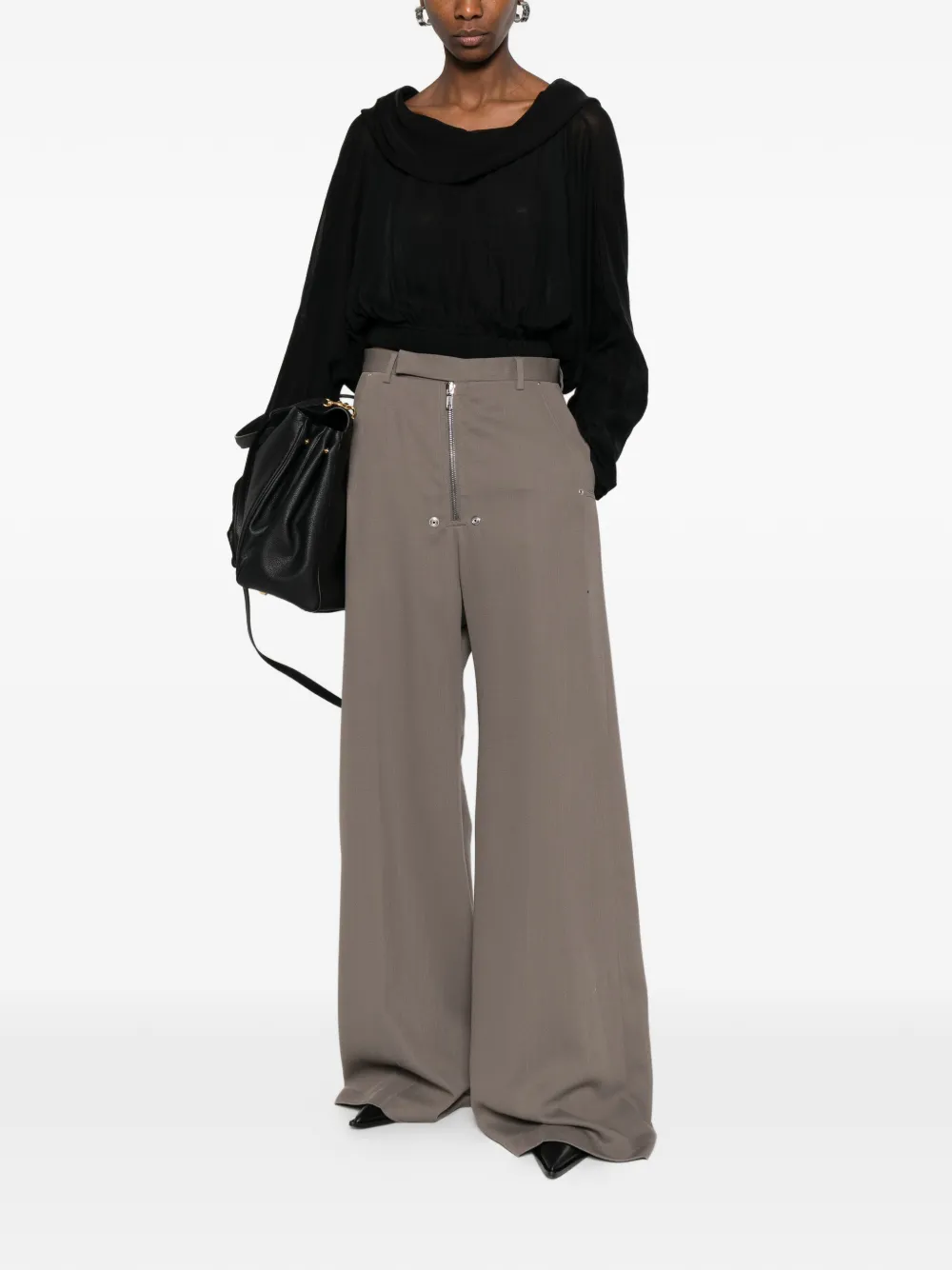 Rick Owens T-shirt met capuchon Zwart