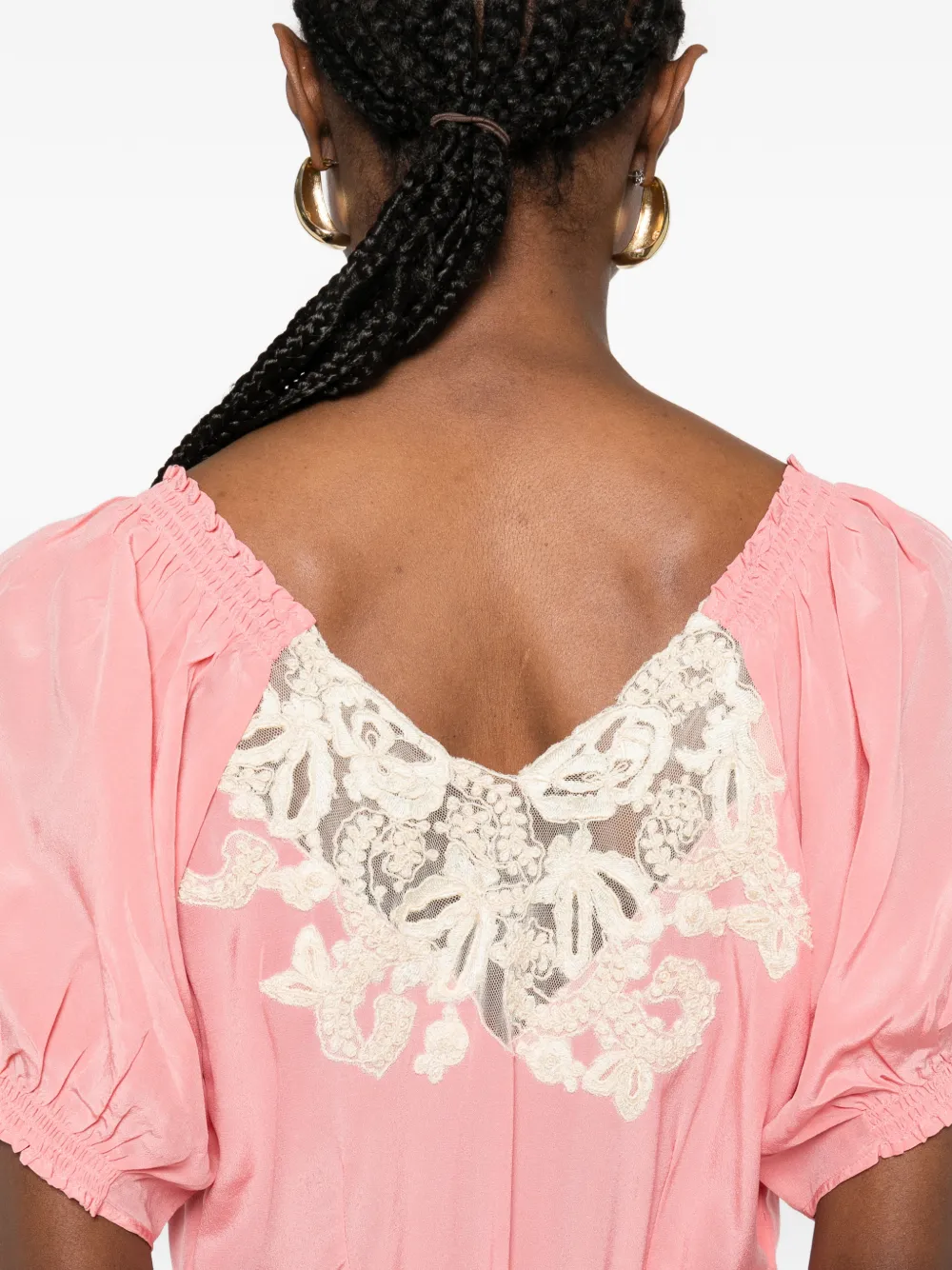Rixo Ilaria maxi-jurk Roze