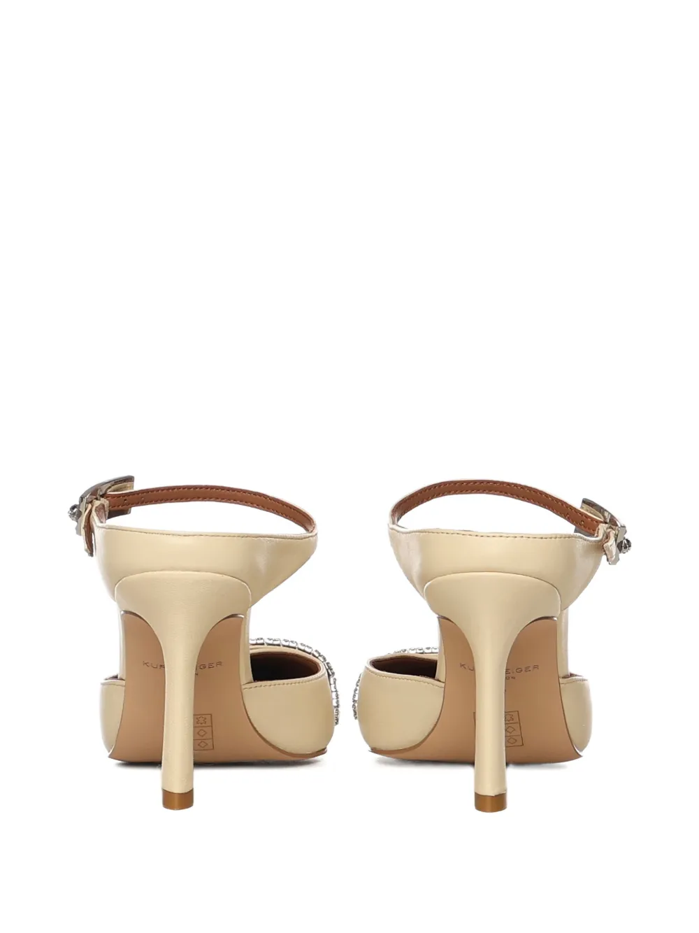 Kurt Geiger London rhinestone-embellished heeled pumps Beige