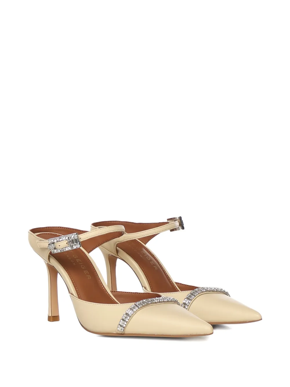Kurt Geiger London rhinestone-embellished heeled pumps Beige