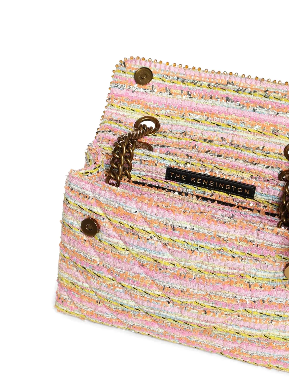 Kurt Geiger London Kensington tweed schoudertas Roze