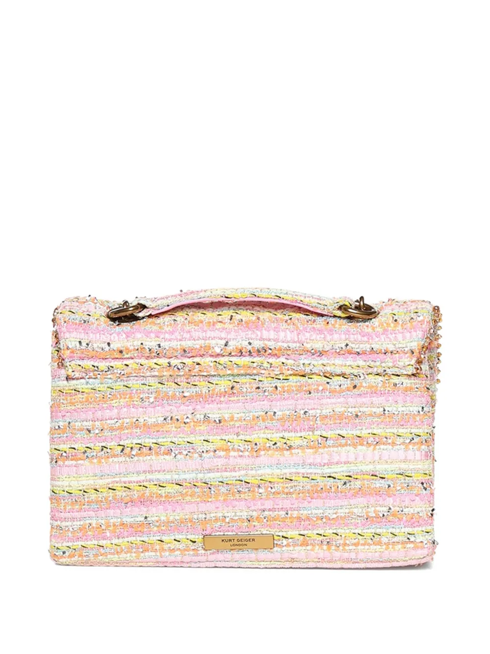 Kurt Geiger London Kensington tweed schoudertas Roze