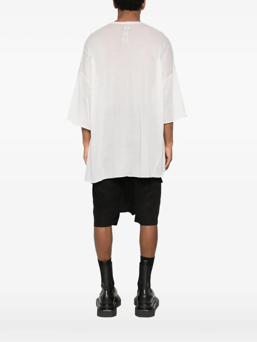 Rick Owens T-shirt met V-hals Wit