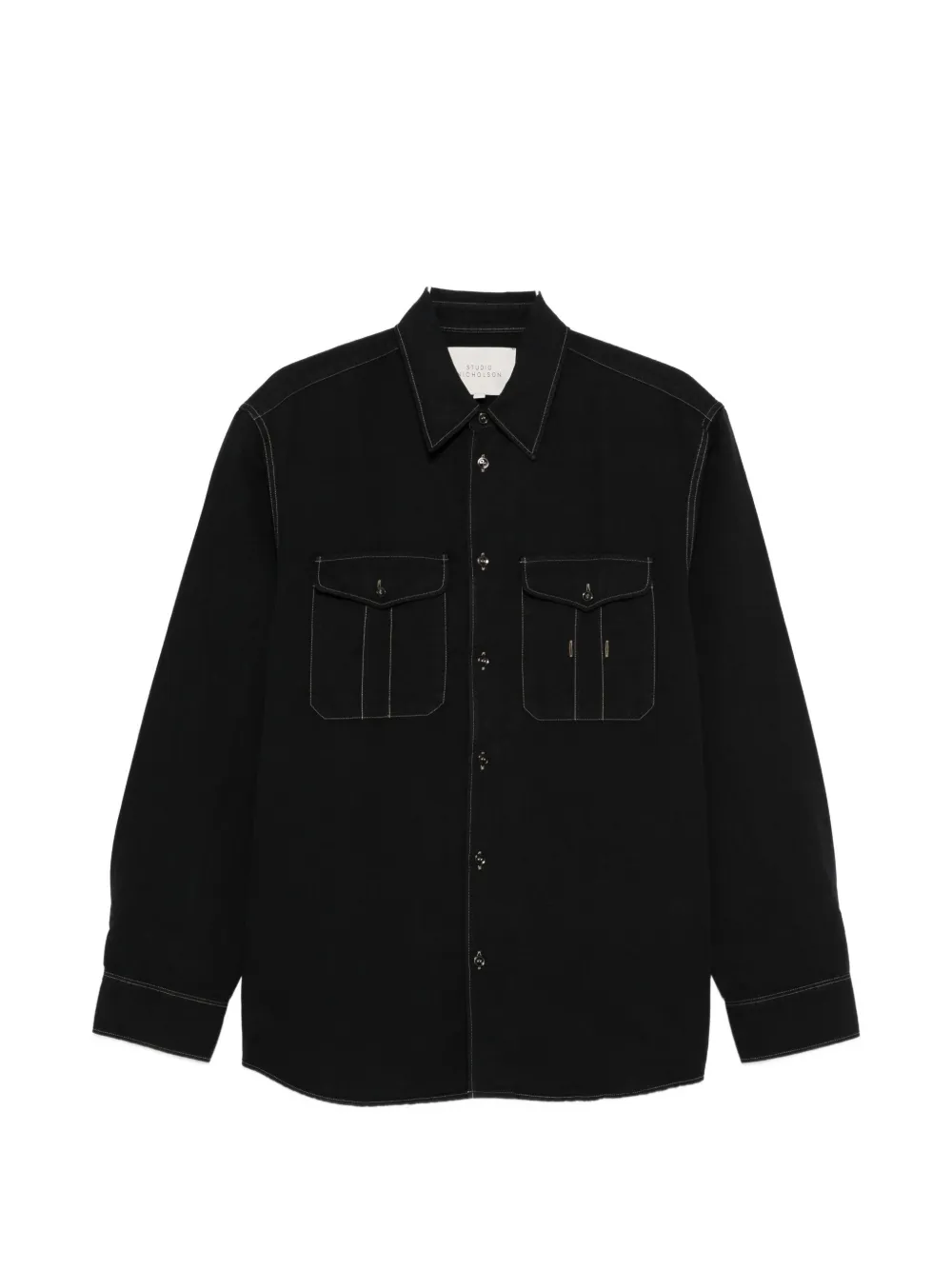 Studio Nicholson Louro Button Shirt In Black