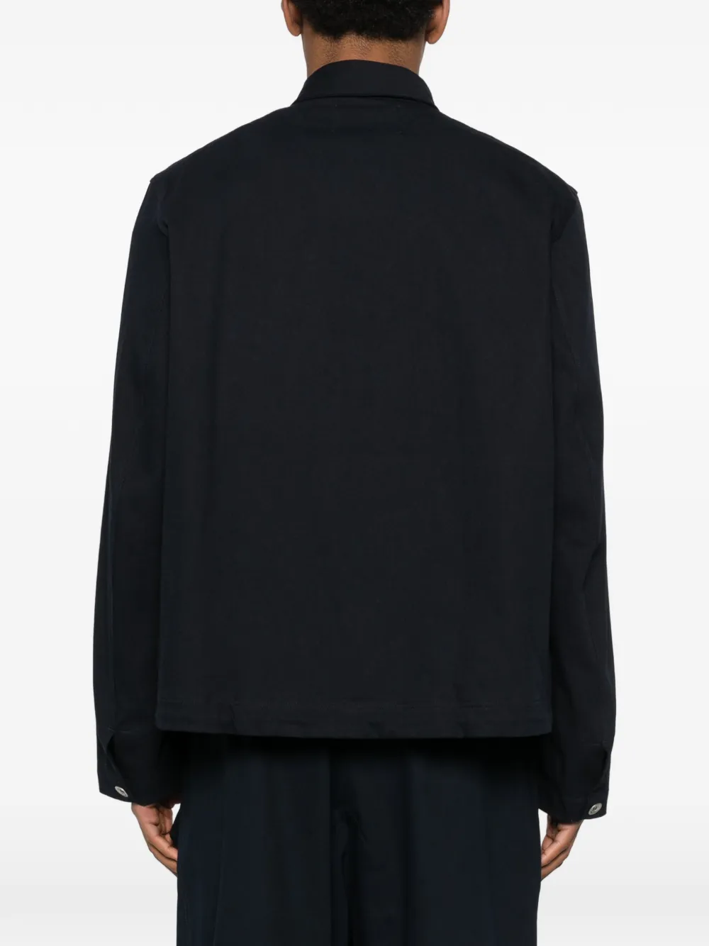Studio Nicholson Overhemd met trekkoord en borstzak Blauw