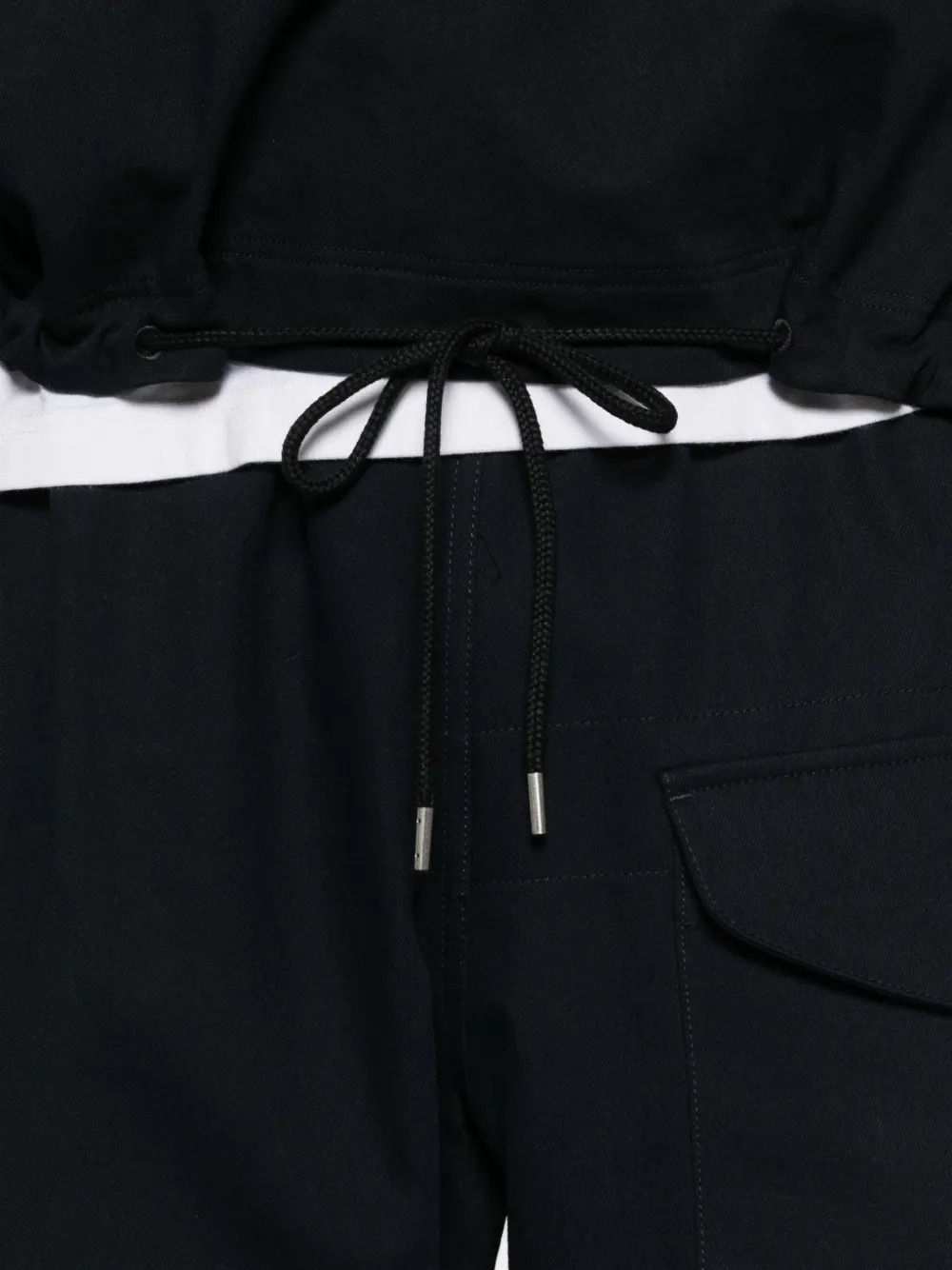 Studio Nicholson Overhemd met trekkoord en borstzak Blauw