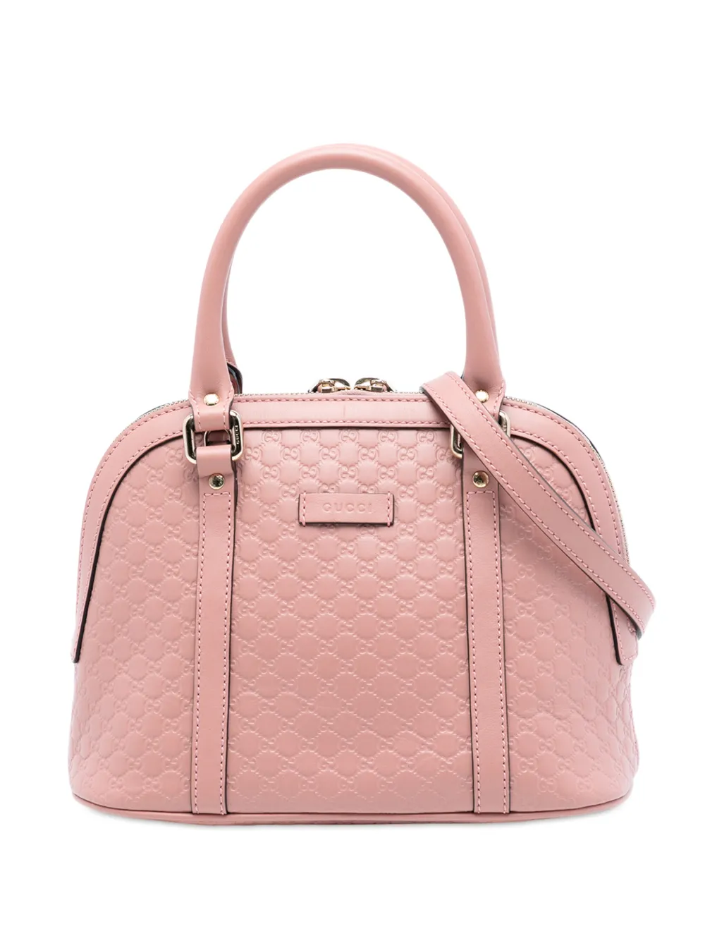 Gucci Pre-Owned 2016-2025 Mini Microguccissima Dome satchel - Rosa