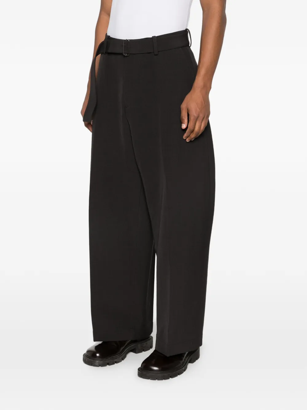  Studio Nicholson Belted Trousers - Black 
